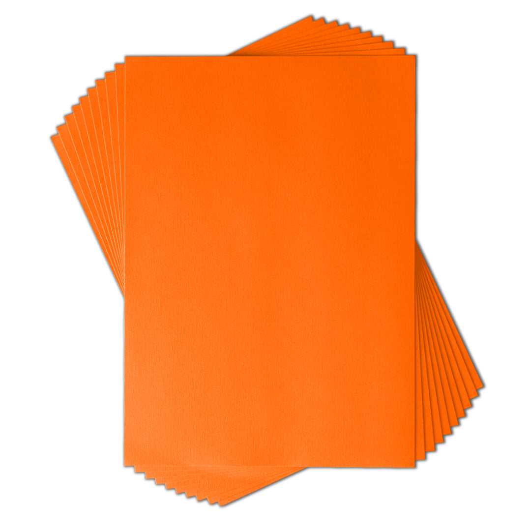 Lot 10 feuilles texturées 220g - Orange