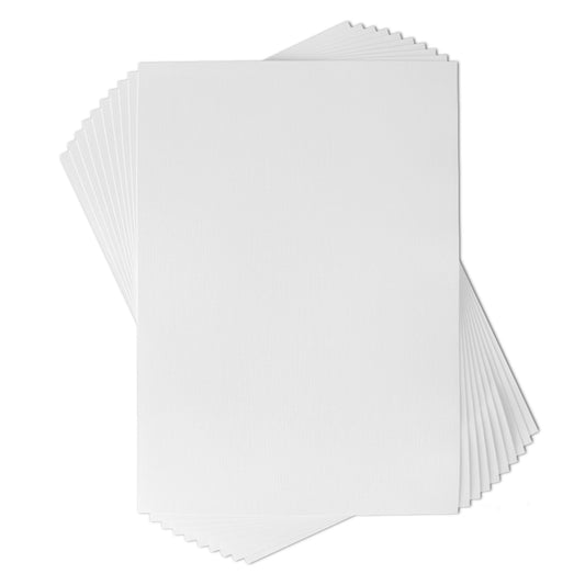Lot 10 feuilles texturées 220g - Blanc