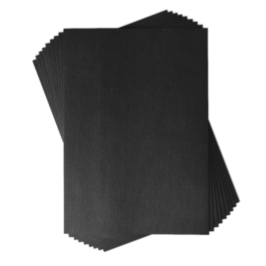 Lot 10 feuilles texturées 220g - Noir