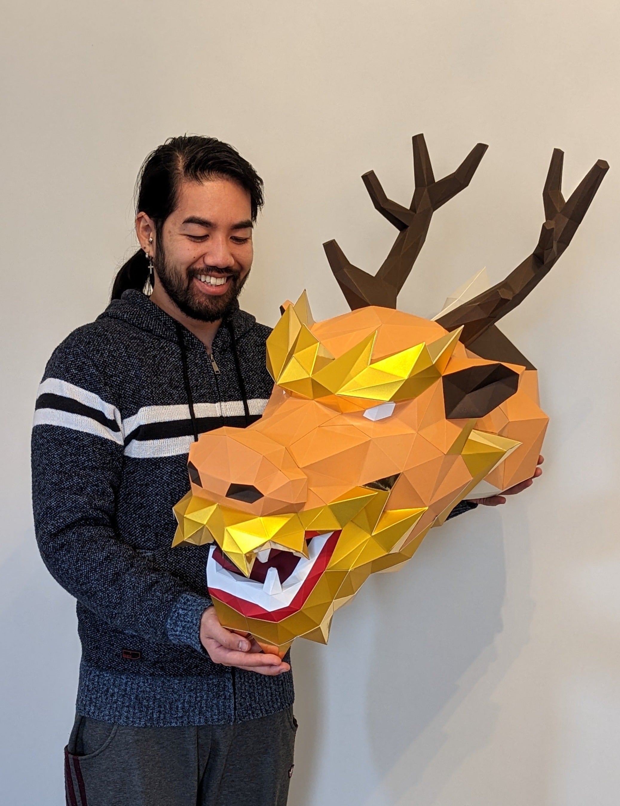 dragon papercraft lowpoly diy paper