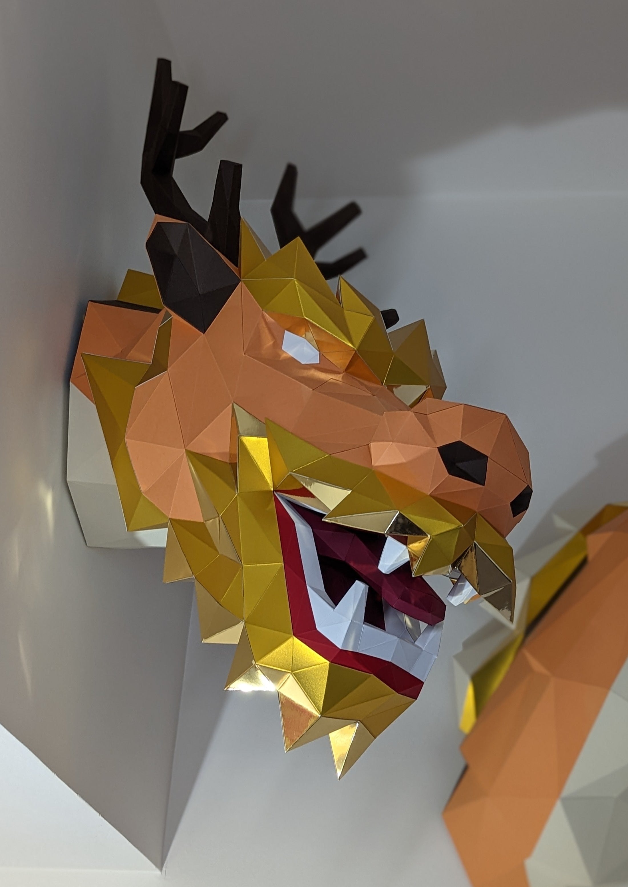 dragon papercraft lowpoly diy paper