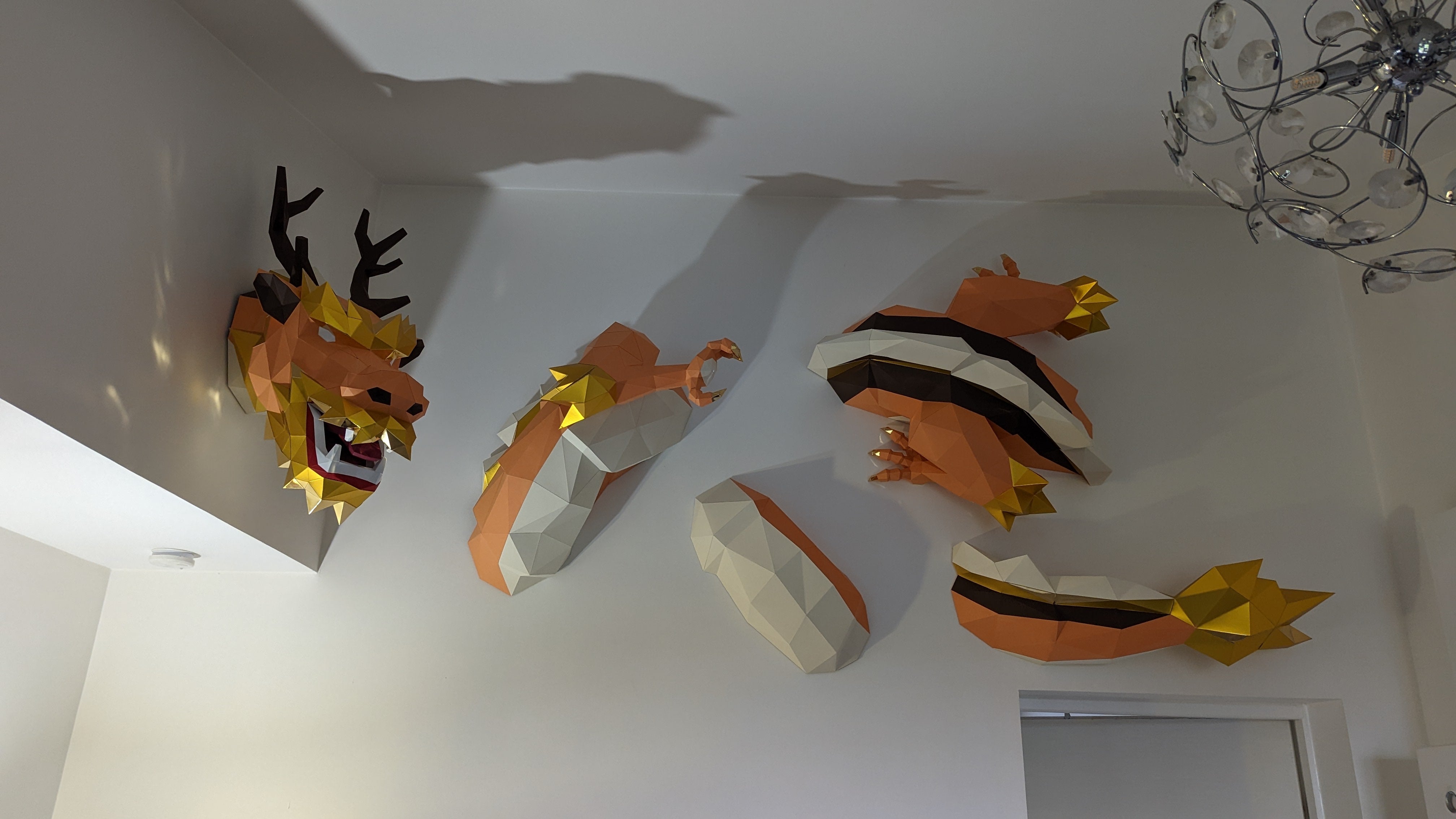 dragon papercraft lowpoly diy paper