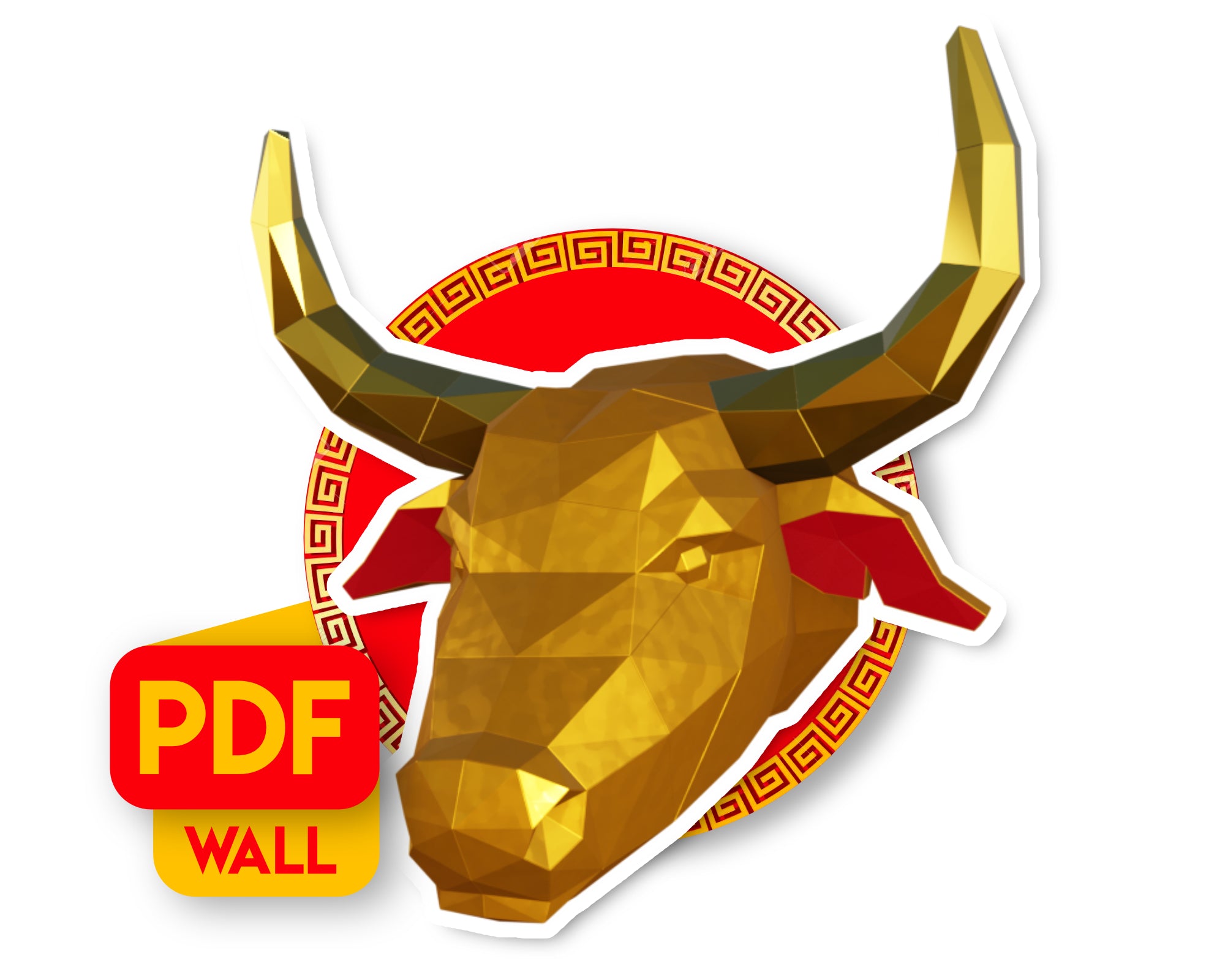 Buffalo - Ox Animal Papercraft 3D Origami DIY - PDF Download – DT WORKSHOP