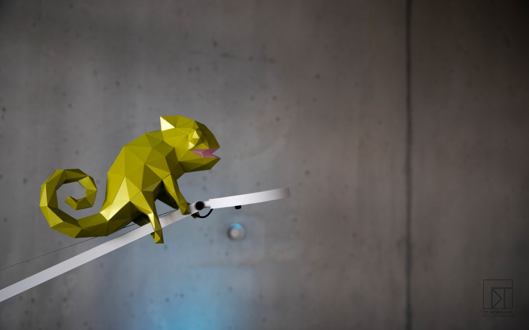 Paper Papier Chameleon Origami low poly
